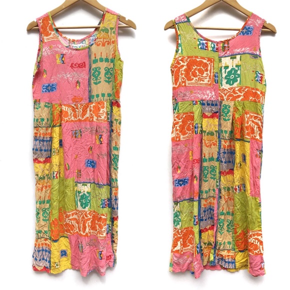 Jams World Dresses & Skirts - Jams World Colorful Bright Print Tank Dress